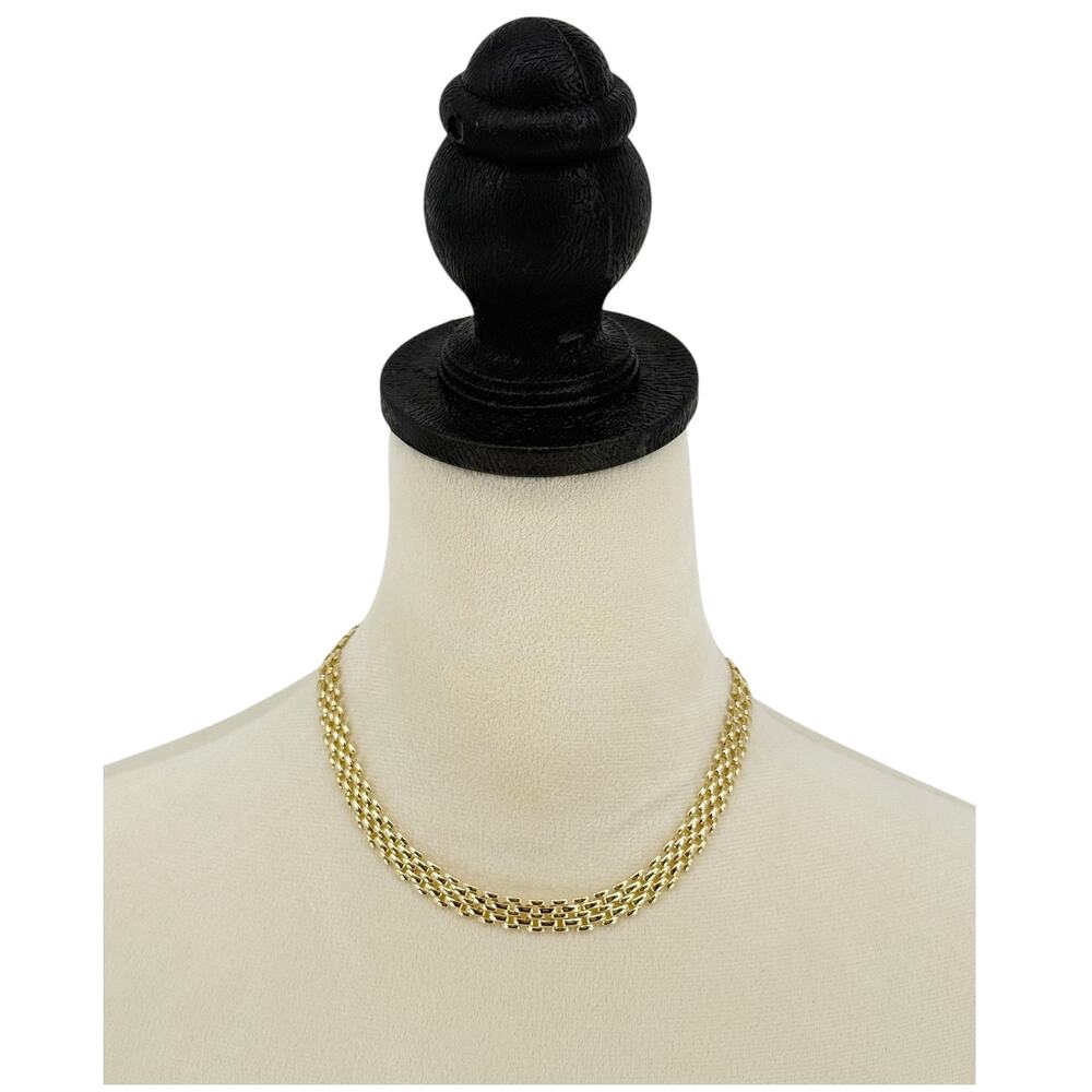 The M Jewlers NY Porto Link Necklace in Gold Vermeil NEW - Picture 2 of 9